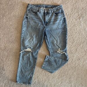 Old Navy Distressed Light Blue OG Straight (High Rise)
